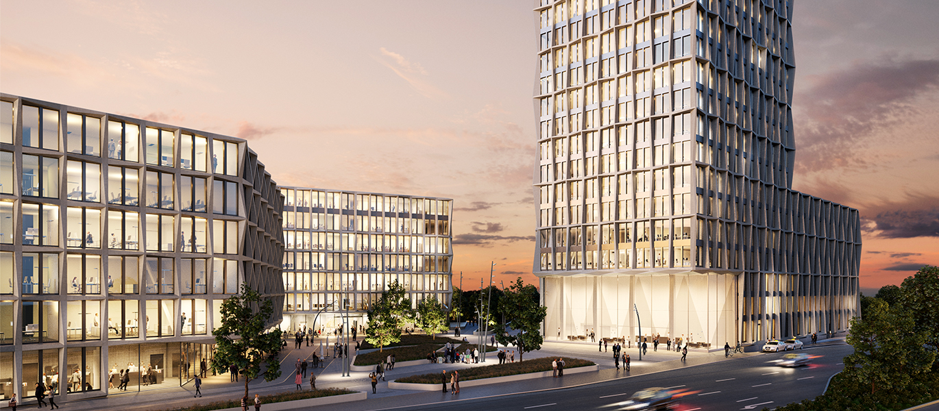 Eine Gebäudesimulation über die Erschließung des neuen Kanzlerplatzes in Bonn von außen